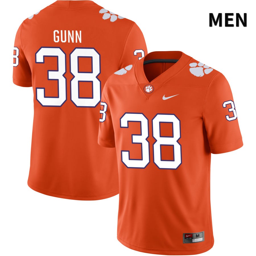 Men's Clemson Tigers Robert Gunn #38 College Orange NIL 2022 NCAA Authentic Jersey Check Out BHV80N5Z